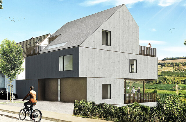 Bâtiment résidentiel de deux appartements – Lignum, Grevenmacher